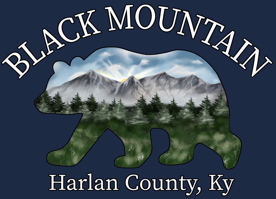 Gildan 18000 Crewneck Sweatshirt- Black Mountains - Harlan Ky bear