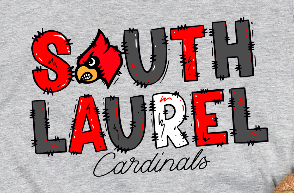 SOUTH LAUREL School CARDINAL DOODLE DESIGN