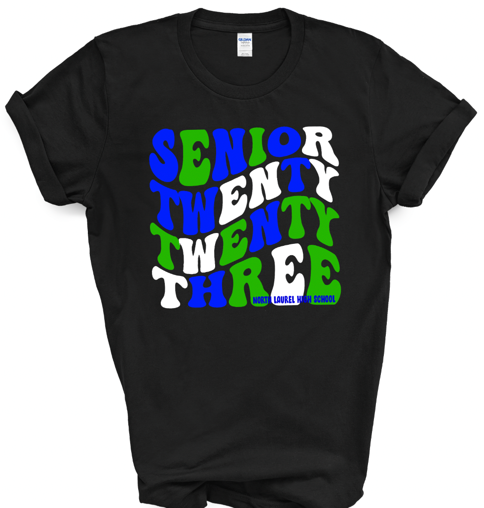 GROOVY NORTH LAUREL SENIOR CLASS OF 2023 SCHOOL T-SHIRT