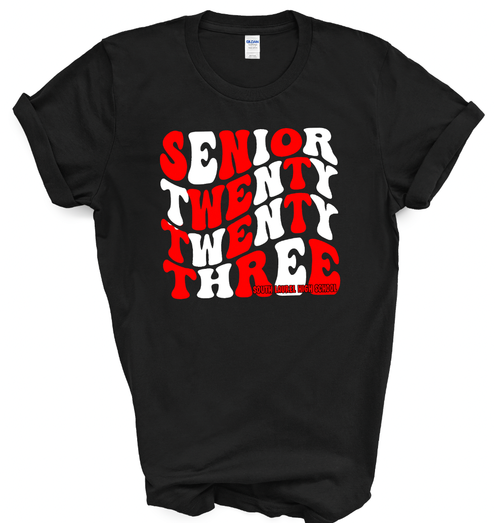 GROOVY SOUTH LAUREL SENIOR CLASS OF 2023 SCHOOL T-SHIRT