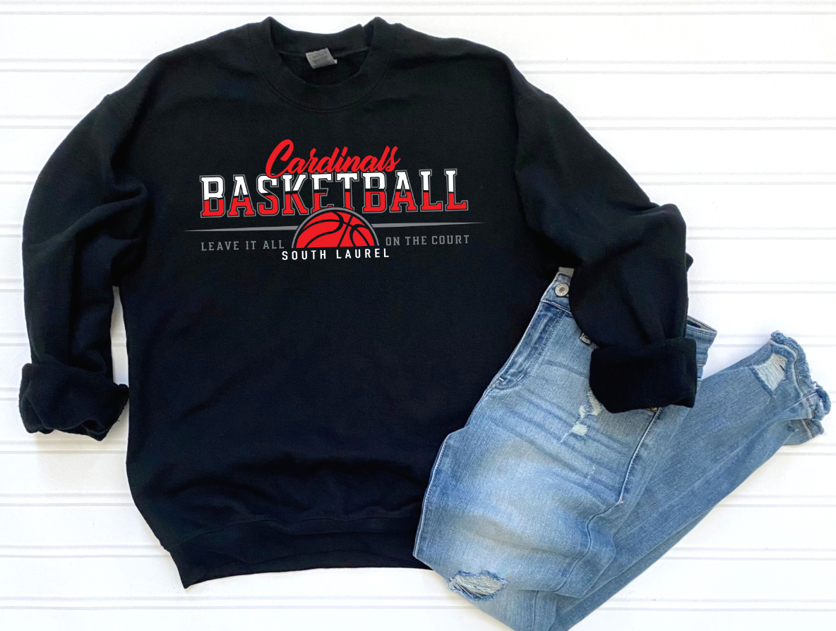 SOUTH LAUREL CARDINALS SCHOOL BASKETBALL 2 Crewneck Sweatshirt