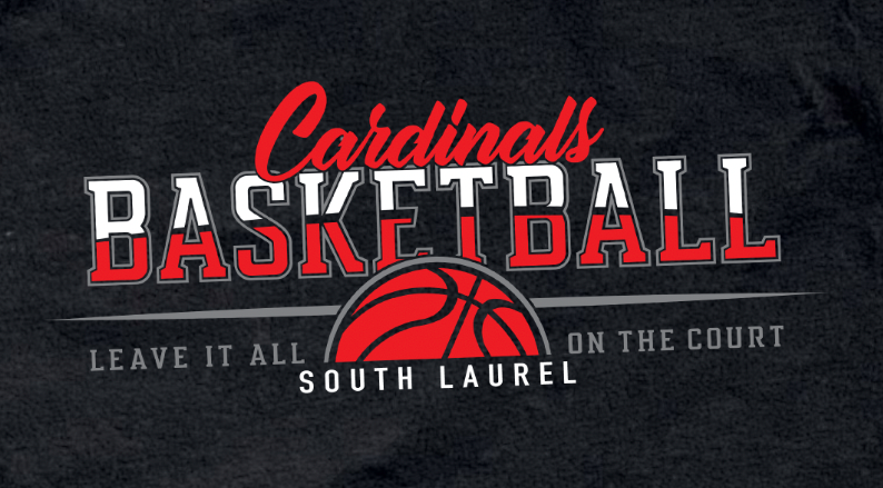 SOUTH LAUREL CARDINALS BASKETBALL 2 SCHOOL SHORT SLEEVE T-SHIRT