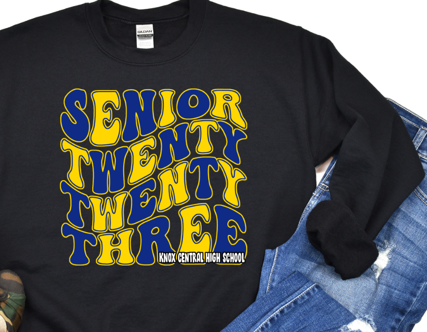 GROOVY KNOX CENTRAL SENIOR TWENTY TWENTY THREE Crewneck Sweatshirt