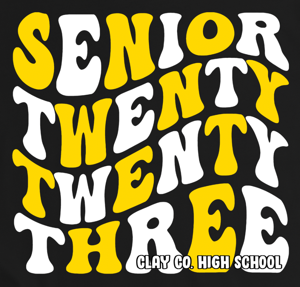 GROOVY CLAY COUNTY HIGH SCHOOL SENIOR CLASS OF 2023 T-SHIRT