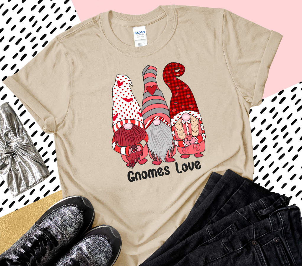 GNOMES LOVE Valentine T-shirt short sleeves