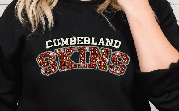 CUMBERLAND ELEMENTARY SCHOOL SIMULATED BLING Crewneck Sweatshirt
