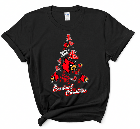 South Laurel Cardinals School Christmas logo shirt kenscustomtees©2022