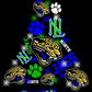 North Laurel Jaguars School Christmas tree shirt kenscustomtees©2022
