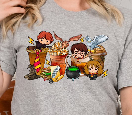 Harry Potter short sleeve t-shirt -Latte character design