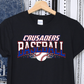 CRUSADERS BASEBALL SHORT SLEEVE T-SHIRT WITH NAME AND NUMBER ON BACK