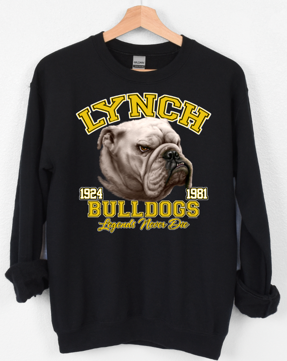Lynch Bulldog unisex Crewneck black sweat shirt