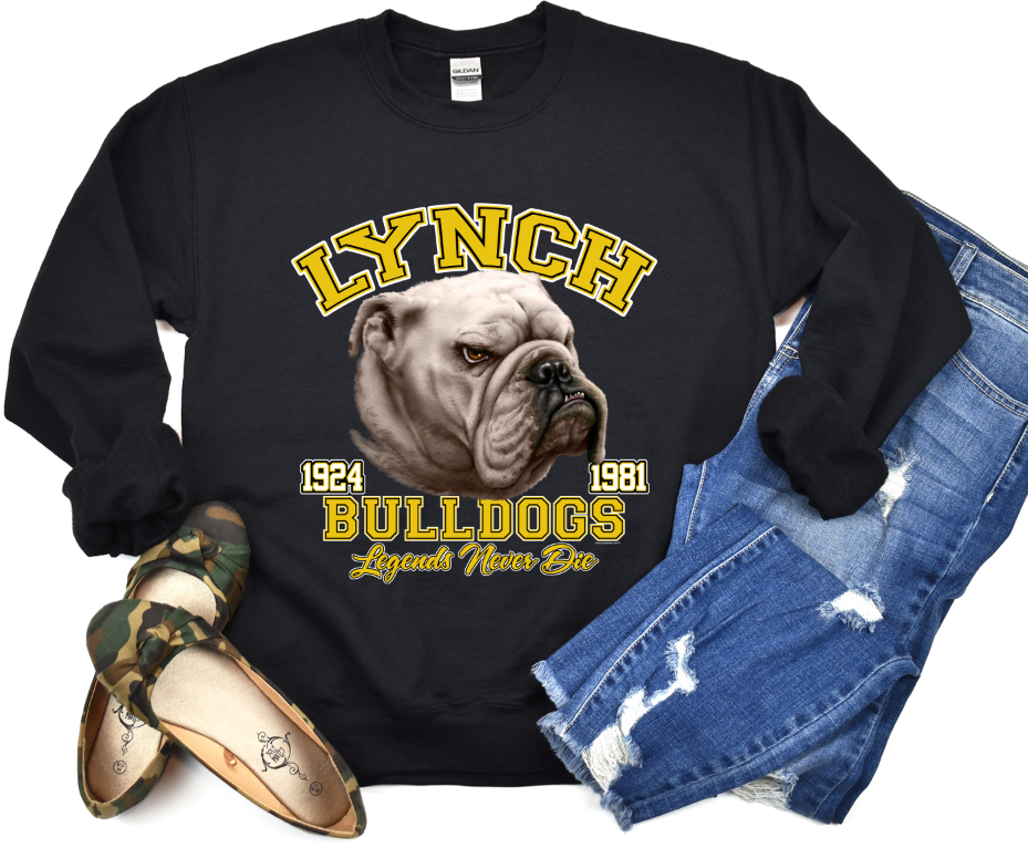 Lynch Bulldog unisex Crewneck black sweat shirt